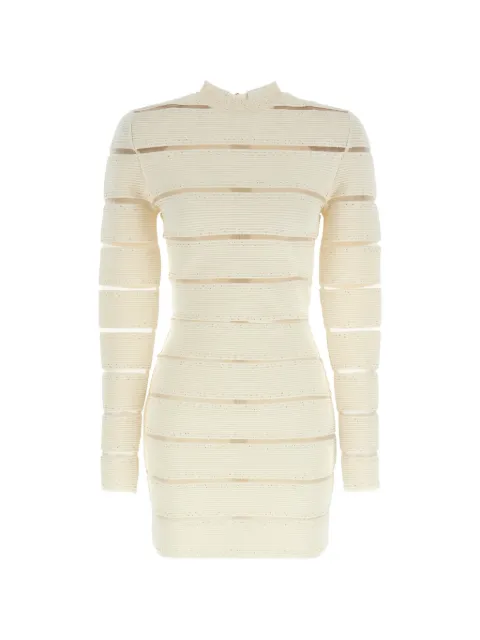 Balmain mesh sequin-embellished bodycon mini dress Neutrals GF0R8955KJ84GDK