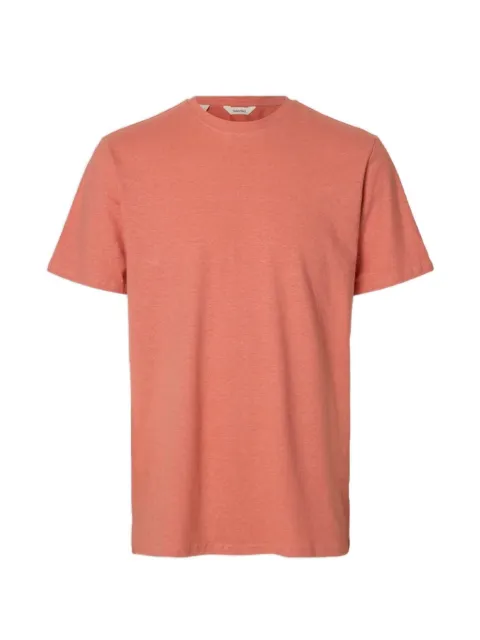 SELECTED linen-blend T-shirt Orange 16100136