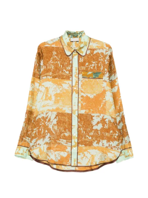 Pierre-Louis Mascia Aloe Toile de Jouy-print shirt Orange ALOES10642