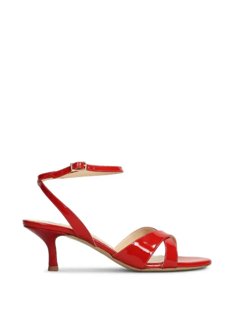 Fabio Rusconi patent crossover-strap sandals Red E2842CAMOGLI