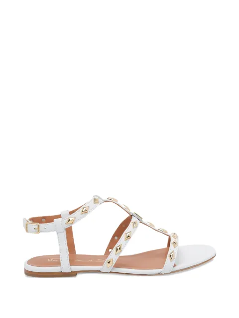 Via Roma 15 stud-embellished buckled sandals White 463983C