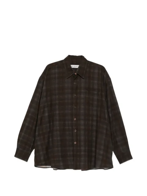OUR LEGACY Borrowed check-print shirt Brown M4262BMC