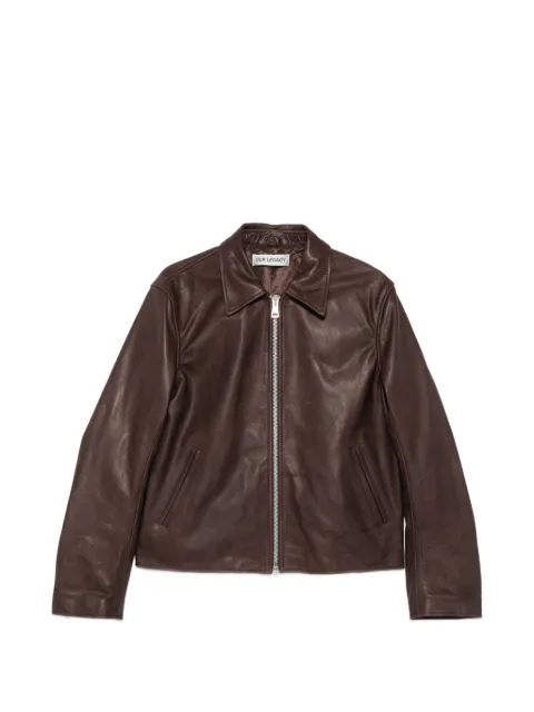 OUR LEGACY waxed leather jacket Brown M4269MM