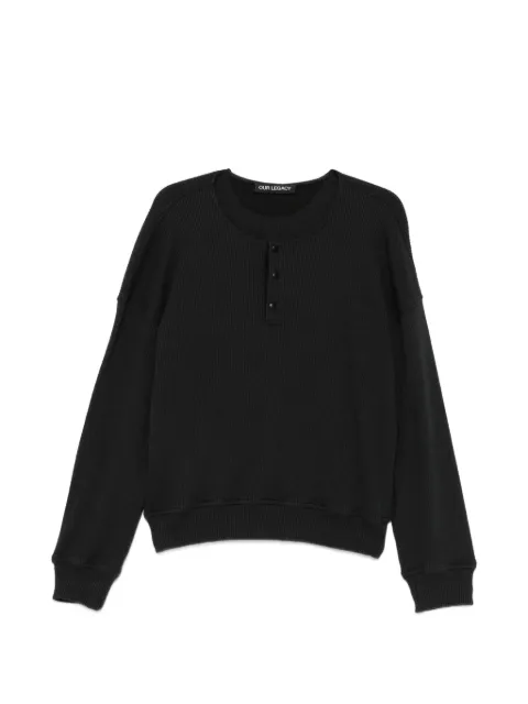 OUR LEGACY ribbed henley sweater Blue M4266BF
