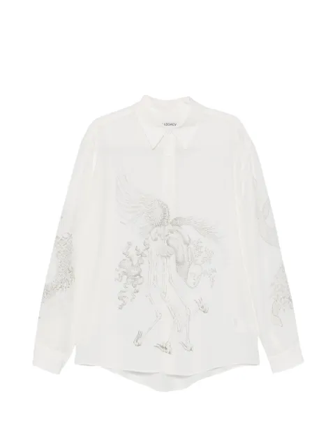 OUR LEGACY Pointillism Allegory print shirt White M4262BPA