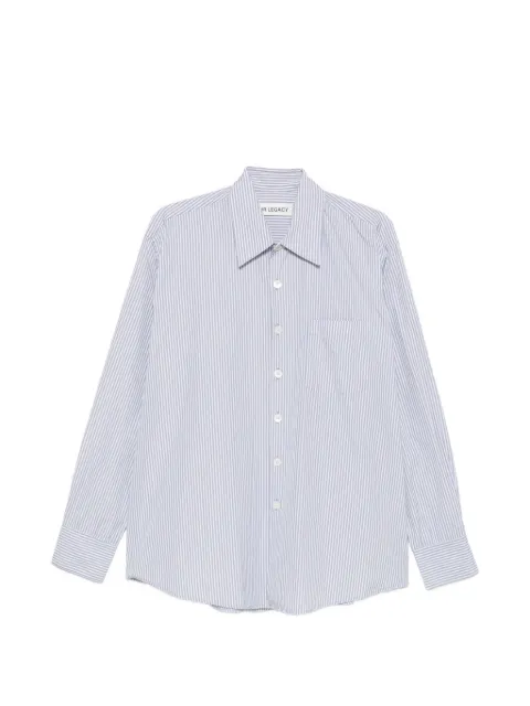 OUR LEGACY Above striped poplin shirt White M4262AFS