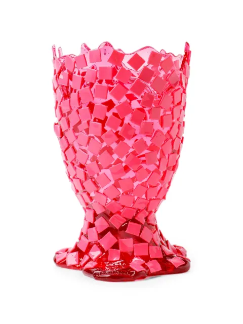 Fish Design by Gaetano Pesce x Browns exclusive Rock mosaic irregular-edge vase Pink FDV5504