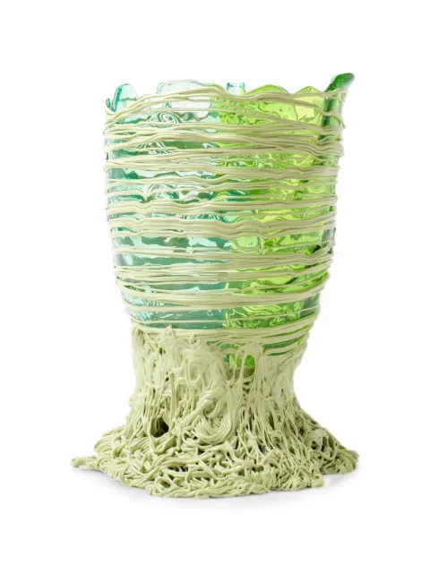 Fish Design by Gaetano Pesce x Browns exclusive Spaghetti wavy-trim vase Green FDV5012