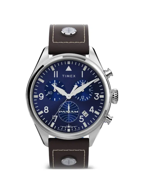 TIMEX x Pan Am 42mm chronograph watch Blue TWG030000