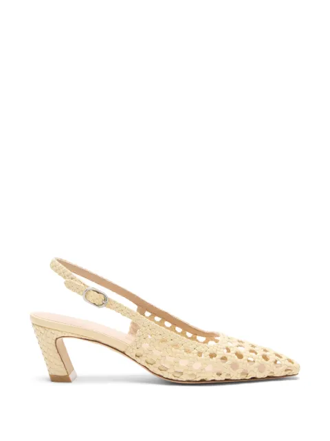 Stuart Weitzman Stassi interwoven slingback pumps Neutrals SN778FIKSTR
