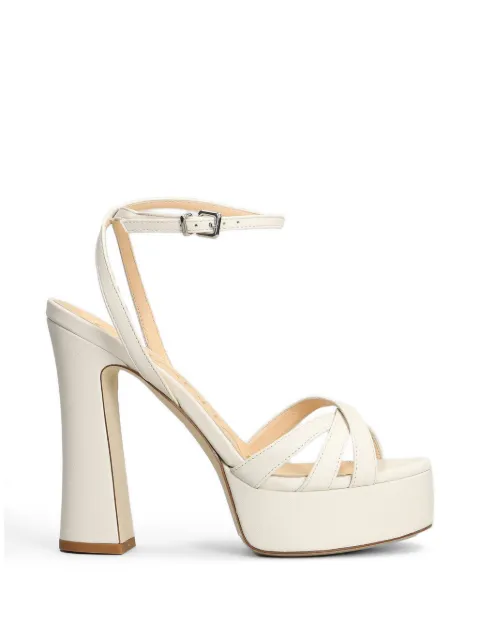 Chantal crossover-strap platform sandals White 2591