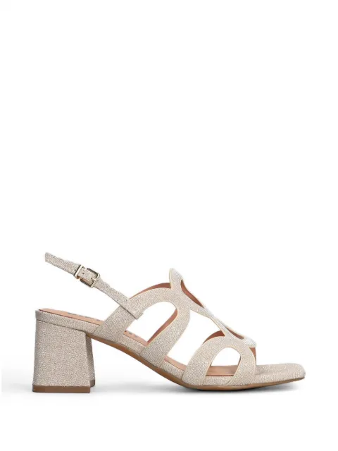 Bibi Lou glitter-effect cut-out sandals Neutrals 881Z05HG