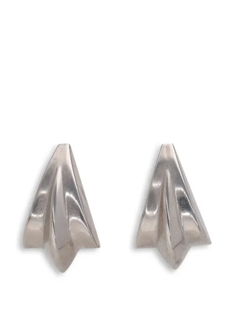 Vintage triangle earrings Silver W22051612