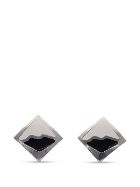 Thierry Mugler Pre-Owned square clip-on earrings Silver W22040621