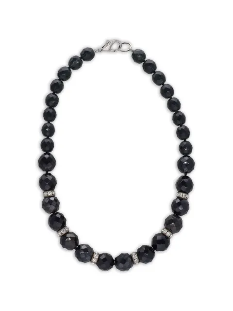 Vintage beaded necklace Black W2202091