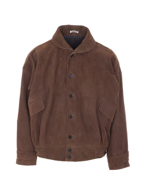 Auralee button-up suede jacket Brown A26SB01SG