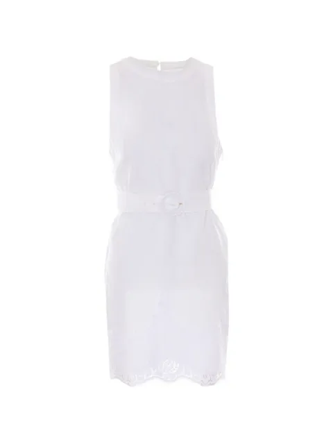TWINSET floral-lace belted mini dress White 261TT2180