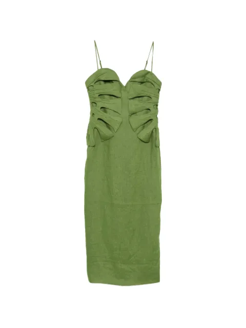 FARM Rio Monstera Leaf maxi dress Green 358967