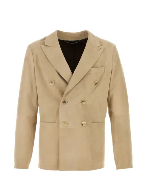 Canali suede blazer Neutrals O70482LE00281
