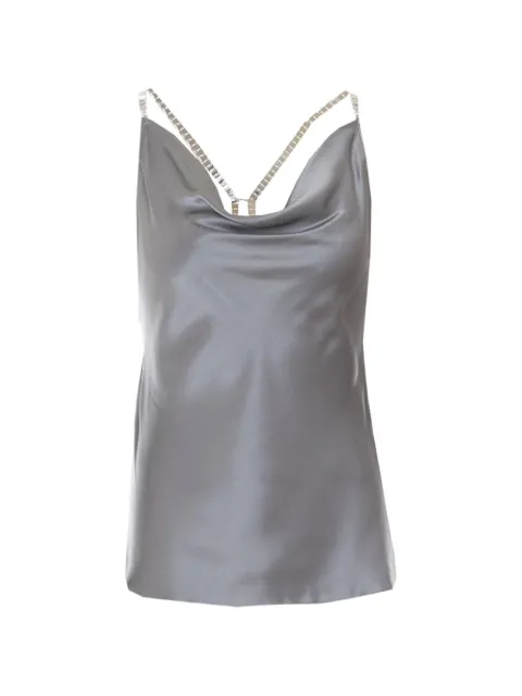 Patrizia Pepe crystal-embellished top Grey 2C1719A748S768