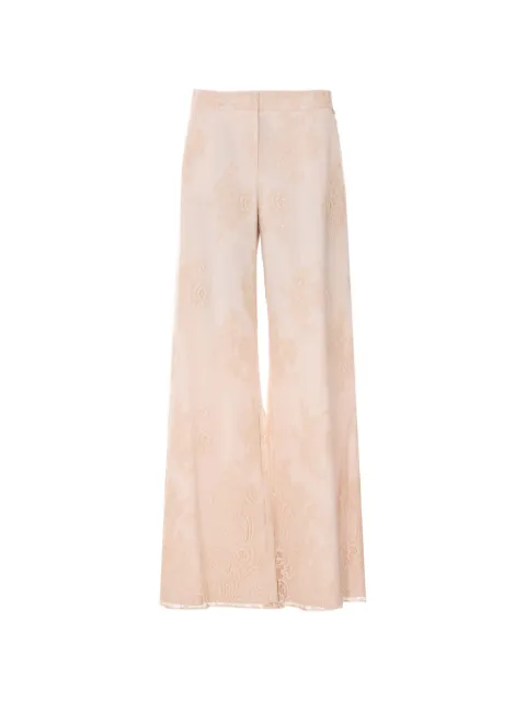 Aniye By floral-embroidered palazzo trousers Neutrals 185272