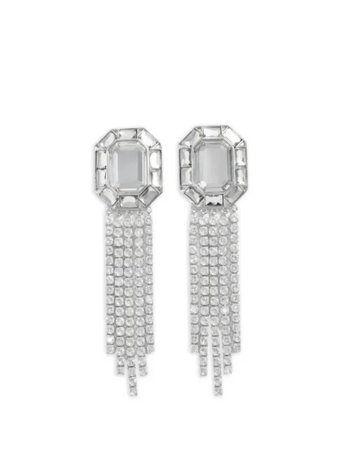 Self-Portrait crystal droplet earrings Silver 646ESILVER