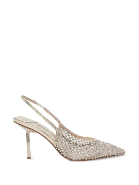 Le Silla Gilda pointed heeled pumps Silver 2299U080G3PPSTE907
