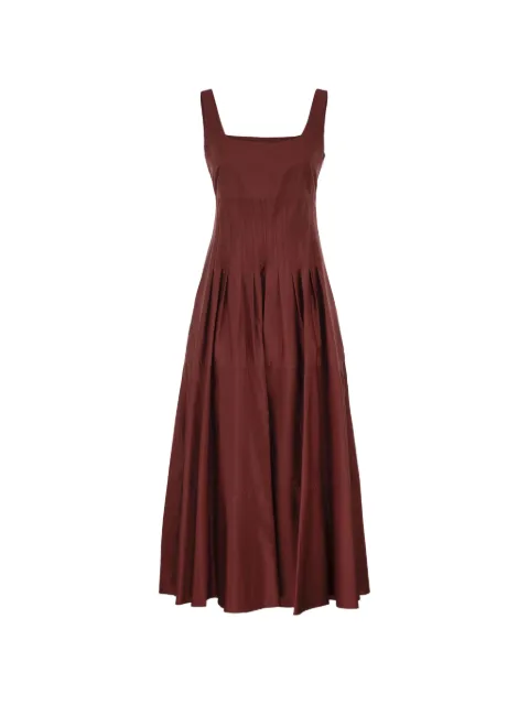 Max Mara square-neck midi dress Red 2616221022600