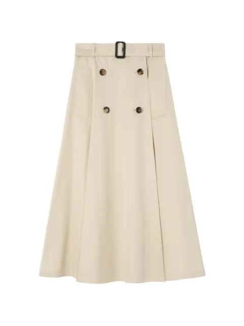Burberry gabardine trench midi skirt Neutrals 8126613