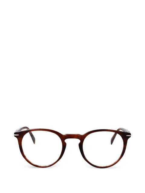 Eyewear by David Beckham round frame glasses Brown DB1139
