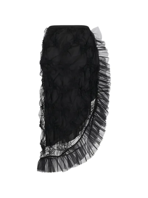 Blumarine ruffled tulle skirt Black P644G118A