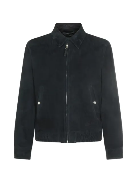 Mackage Giovanni-Su zipped suede jacket Blue GIOVANNISUC0403