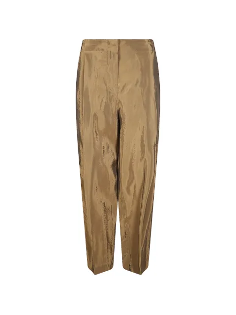 Alberto Biani iridescent tapered trousers Brown CC854VI0093
