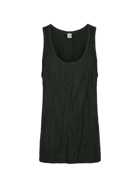 TOTEME crinkled tank top Green 262WRT0712FB0609136
