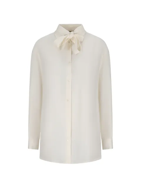 Herno bow-detail shirt Neutrals CM000039D12876