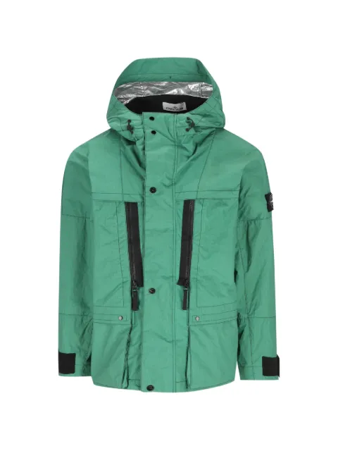 Stone Island 4100061 metal lamina ripstop heat reactive jacket Green L1S154100061S0356