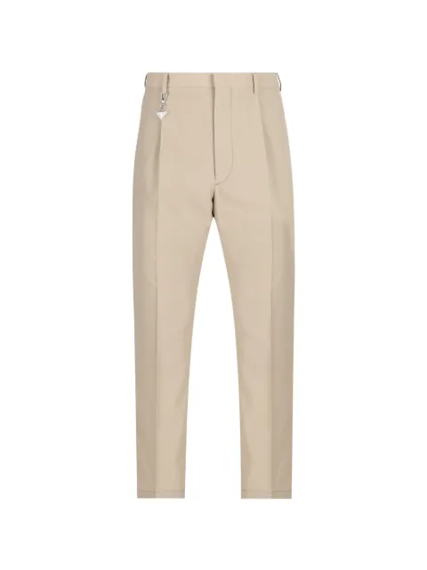 Prada pleated pressed-crease trousers Neutrals UP0419SOOO19AM