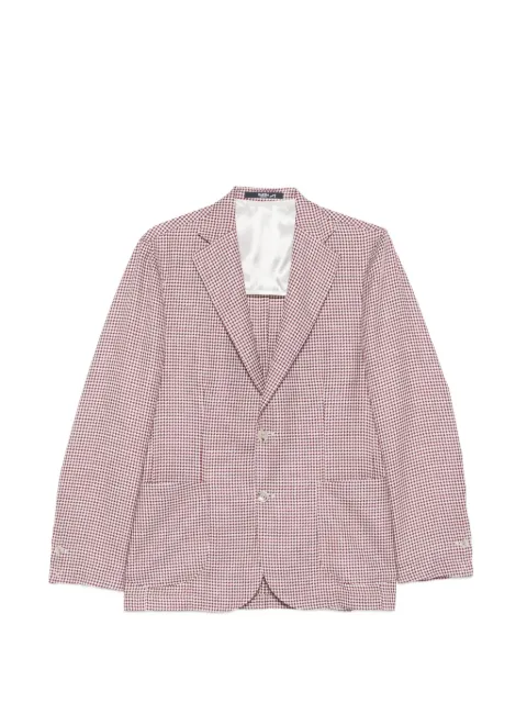 Barba houndstooth-pattern blazer Red EASYMONO53015
