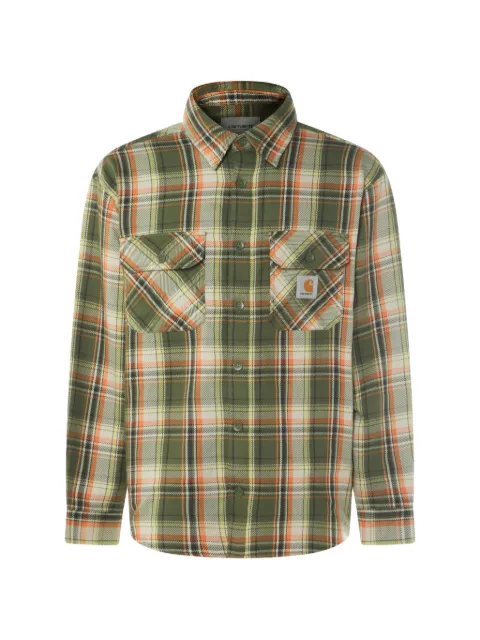 Carhartt WIP pocket checked shirt Green I036192