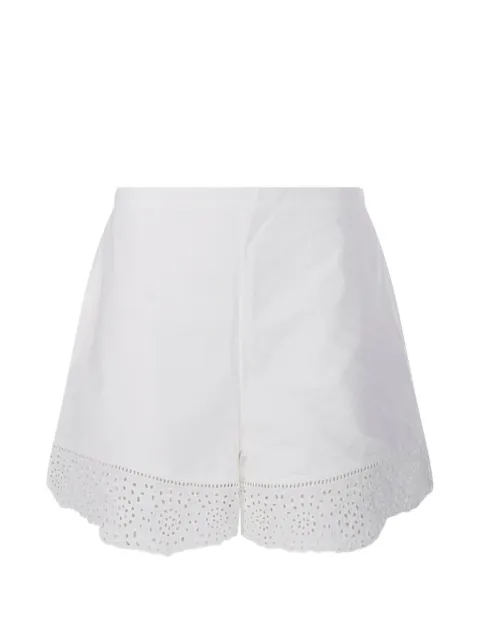 By Malene Birger Greta eyelet-trim shorts White 103909