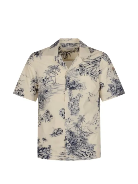 Moncler tropical-print short-sleeves shirt Neutrals L10912F00047599GH