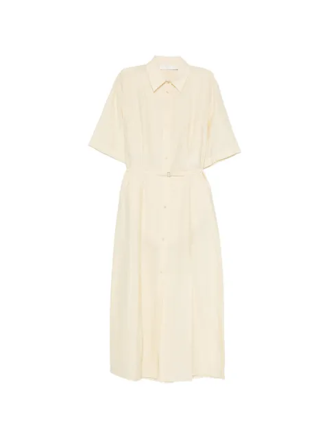 Tela D. Cherry belted button-down midi dress Neutrals 010294010540