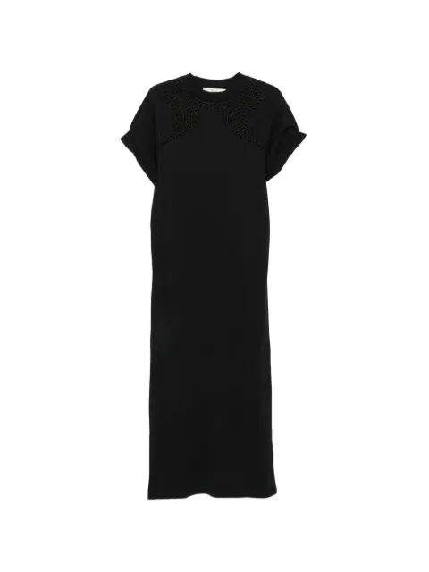 Tela eyelet-embellished midi dress Black A1002006T051