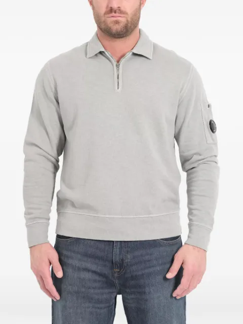 C.P. Company zip polo sweatshirt Grey S208A