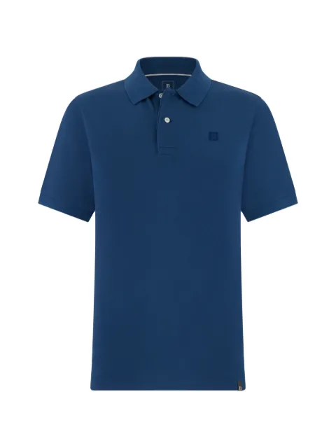 Boggi Milano pique button polo shirt Blue BO26P042208