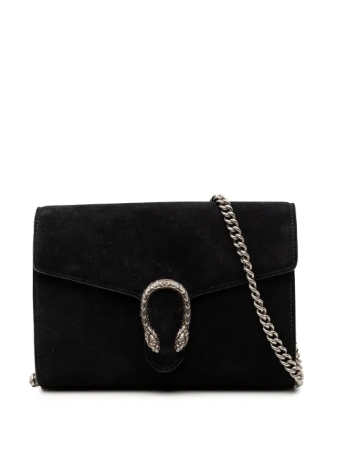 Gucci Pre-Owned 2016-2025 Suede Dionysus Wallet on Chain crossbody bag Black W4CIJ04V8M3NMT9Z