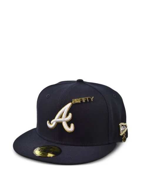 NEW ERA CAP Atlanta Braves embroidered fitted hat Blue 60750701
