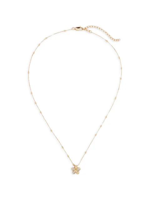 YOJ crystal flower necklace Gold BRNKYG921