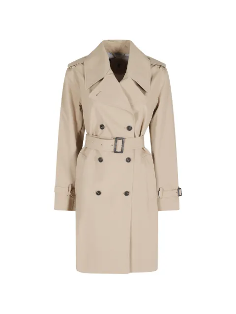 Save The Duck double-breasted belted trench coat Neutrals D42664WGRIN22098