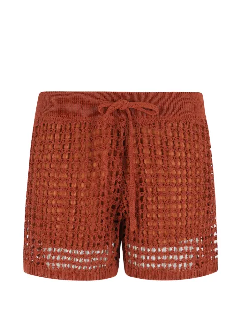 Roberto Collina open-knit drawstring shorts Brown 261FXA22066